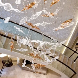 لوستر دکوراتیو هنری مدل جریان آب