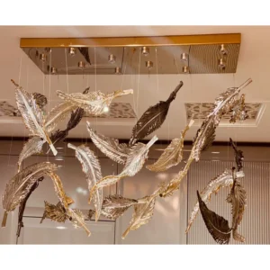 لوستر مدرن طرح برگ معلق