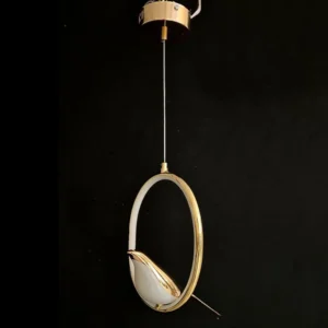 لوستر آویز مدرن حلقه‌ای طلایی طرح پرنده