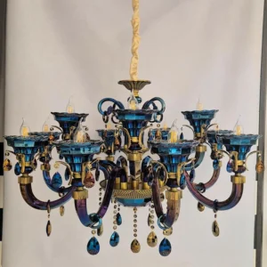 لوستر کلاسیک رنگی اشرافی سبک باروک