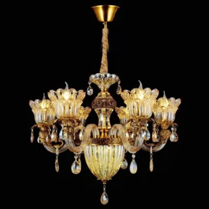 لوستر کریستالی منحنی لوکس پر آویز