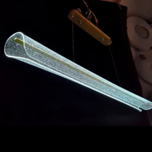 لوستر آویز مدرن خطی کریستالی لوله ای