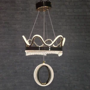 لوستر آویز مدرن حلقه‌ای طرح تاج