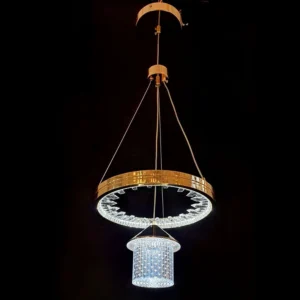 لوستر تک‌آویز مدرن حلقه‌ای حباب دار