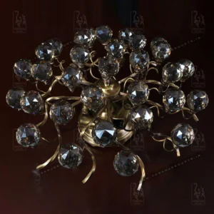 دیوارکوب شاخه‌ای کریستالی طرح درخت