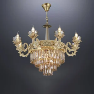 لوستر بلوری کلاسیک فرم منحنی اشرافی