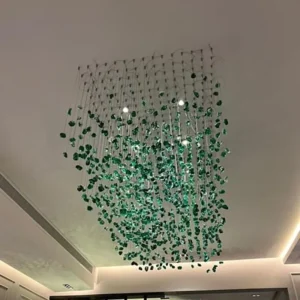 لوستر قلوه سنگ سیز رنگ