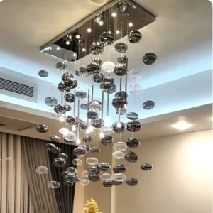 لوستر آویزی مدرن طرح حباب دودی