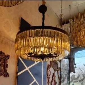 لوستر سانتی گرد کریستالی