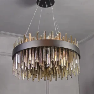 لوستر سانتی گرد کریستالی لاکچری