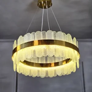 لوستر مدرن گرد بلوری