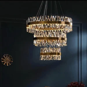لوستر چند طبقه کریستالی مدرن