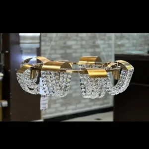 لوستر آویز گرد طرح حلقه کریستالی