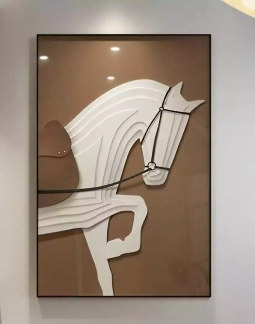 تابلو دکوراتیو مدرن طرح اسب انتزاعی