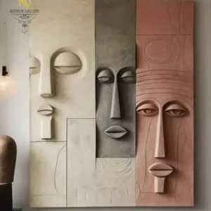 تابلو چهره مدرن برجسته (سه چهره)