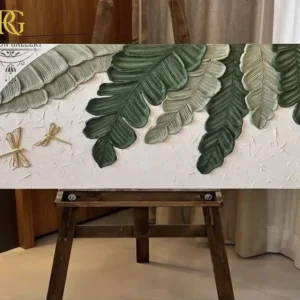 تابلو مدرن برگ و سنجاقک